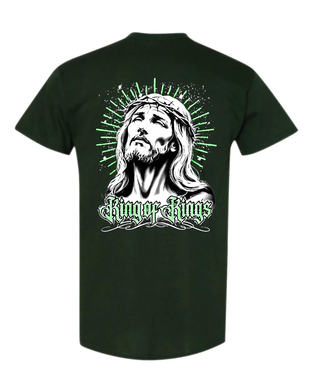Jesus Christ King of All Catholic t-shirt back view